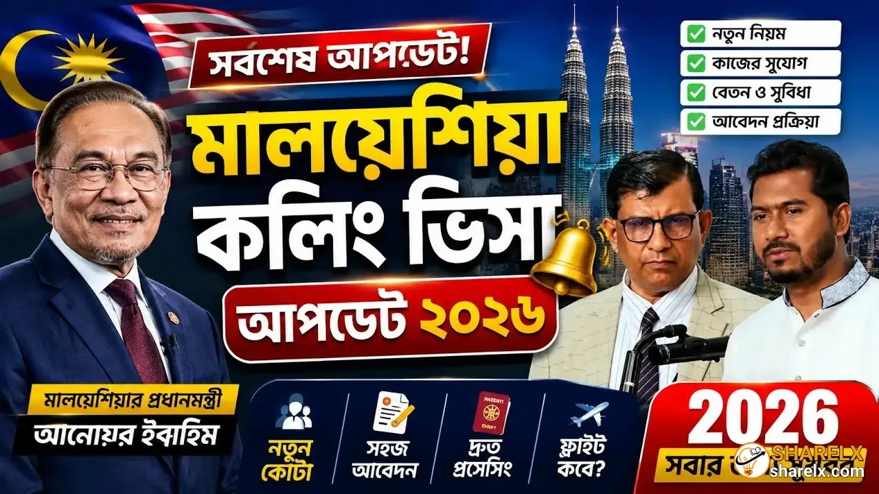 মালয়েশিয়া কলিং ভিসা কবে চালু হবে 2026 আজকের খবর